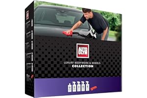 Autoglym Luxury Bodywork And Wheels Collection, 6pc Car Cleaning Kit, Car Cleaning Gift Set, Black