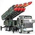 KADAYAYA Army Vehicle Toys for Boys, Military Truck with 8 Missiles Launcher, Die-Cast Army Toy with Sound & Light, Army Toys Gift for 3 4 5 6 7 8 Year Old Kids