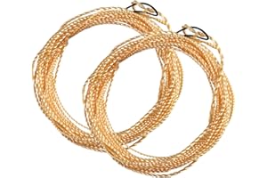 ‎GOTURE Goture Tenkara Angelschnur, 2 Stück, konisch zulaufende Schwimmer-Polyesterschnur, aufgerollt, geflochtener Tippet-Ring, Fliegenschnur, 12 Fuß/3,6 m Länge, 2 Farben