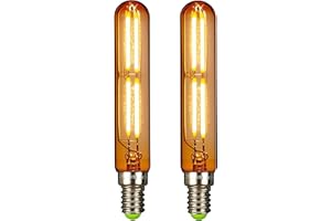 TIANFAN Żarówka LED 4 W, T20, E14, Edison, mała podstawa, 2700 K, ciepła biel (przezroczysta)