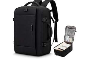 LOVEVOOK Handgepäck Rucksack 40x30x20 für Ryanair, Klein Reiserucksack Handgepäck Flugzeug 14 Zoll Laptop Rucksack, 24L Handgepäck Tasche Koffer Travel Backpack für Herren Damen, Schwarz