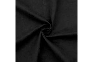 DESHOME Siviglia - Tessuto al metro per divani microfibra effetto scamosciato Stoffa al metro per tappezzeria divani, poltrone, cuscini, sedie, arredo Nero 1 metro