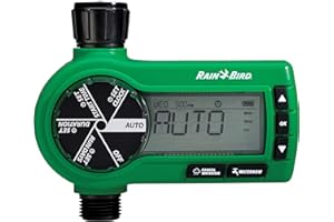 Rain Bird 1ZEHTMR Professional Grade Electronic Digital Hose End Timer/Controller, One Zone/Station, Battery Operated, Green/Black/White