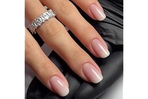 Mrltau 24 uñas postizas francesas, uñas postizas, 24 unidades