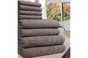 Casabella Luxury 100% Egyptian Cotton Towel Bale - 8 Pieces - 550 Gsm Xlarge Sizes_Beige_8 Pieces Set