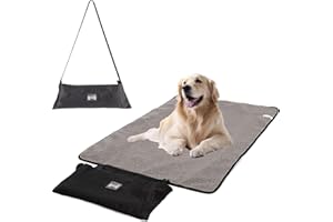 Bibykivn Tappetino per Cani,Cuscino Cane Impermeabile,Tappetino Coperta per Animali Domestici da Esterno Portatile per Cani e Gatti,Parco,Viaggio in Campeggio,100 * 70 cm (Nero)