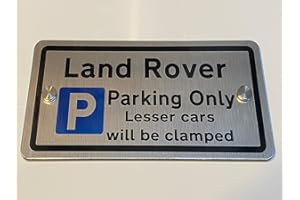 CASE GRAPHICS Gift for Land Rover owner Metal Car Parking Sign - for DISCOVERY tdi 110 90 models - Size Small 200 mm by 99Sign