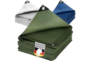 ‎KARAT KARAT Abdeckplane 140g/m² wasserdicht 2x3m Grün Allzweckplane für Schutz vor Witterung - Top geeignet für Gartenbereich - UV-stabil beidseitig beschichtet, wasserfest und abwaschbar