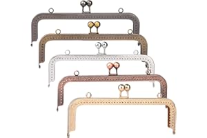 Riddur Telaio in Metallo per Borsa Chiusura - Portamonete Quadrato Goffrato Artigianale - 20.5cm (5 Colori)