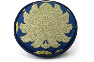 Pad für Klangschalen mit diversen traditionellen Mustern Ø 10 cm in verschiedenen Farben erhältlich (blau)