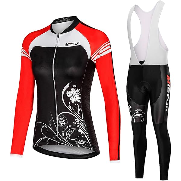Maillot Cyclisme Femme Hiver Polaire Thermique + Cuissard Gel 19D - Tenue VTT Respirante Manches Longues