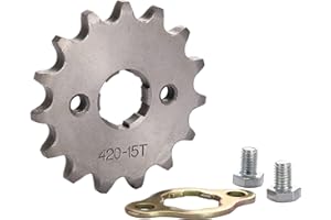 WOOSTAR Moto Piñon Delantero 420-15T Dientes 20mm Reemplazo para 50cc 110cc 125cc Dirt Pit Bike Mini Bike ATV 4 Wheeler Ciclomotor