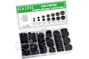200 stycken – kabelgenomföring av gummi, svart, kabelgenomföring, för kabelskydd, båt, bil, husbil, kabelkanal, bilkabel (7 s