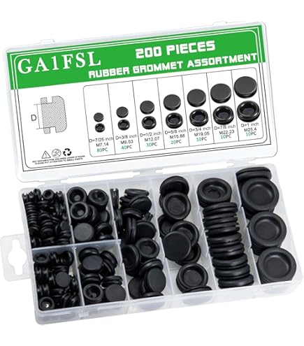 Mardatt Kit assortito di 560 rivetti pop con rondelle, kit assortito di