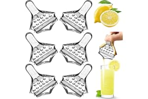EXIN DECHEN 6 Piezas Exprimidor Manual Limones de Acero Inoxidable, Exprimidor Manual para Exprimir, Exprimidor de Limones Reutilizable, Exprimidor Manual de Frutas, para Cocinas, Bares y Restaurantes