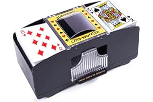 Rareidel Automatischer Kartenmischer, batteriebetriebene Kartenhändlermaschine, elektrischer Casino-Kartenmischer für UNO, Blackjack, Texas Hold'em, Heimkartenspiele