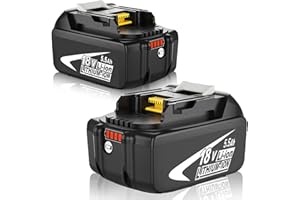 Moticett Batería de Repuesto para Makita (2 Unidades, 18 V, BL1850B, BL1850, BL1840, BL1840B, BL1830B, BL1830, BL1820, BL1815, BL1835, BL1845, LXT-400, con indicador LED)