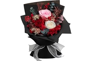 CHAWONER Konservierte Blumen Bouquet, Konservierte Rose Blumen für die Lieferung Prime, natürliche echte Rose dauert 1-3 Jahre, Valentinstag Muttertag Jubiläum Geburtstagsbox für Frau Mutter ihr