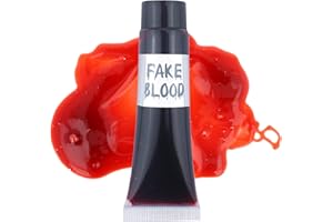 Henbrandt 16ml Fake Blood Single Tube Liquid Blood Special Effect Horror Make Up SFX for Theatre Stage Vampire Zombie Halloween Fancy Dress Costume Accessory for Kids and Adults
