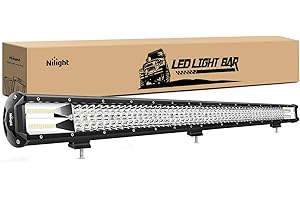 Nilight - 18007C-A 37Inch Triple Row Led Light Bar 468W Flood Spot Combo 46800LM Driving Lights Boat Led Off-Road Lights for Trucks