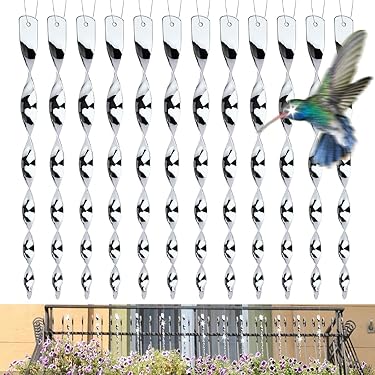 Tourniquet Réfléchissant Anti-oiseaux - Dispositif Rotatif Pour éloigner Pigeons - Pour Jardin, Balcon, Toit, Terrasse