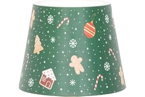 Zafferano, Poldina Cover Edizione Speciale Natale, Paralume in Metallo per Lampada da Tavolo, Compatibile con le Lampade Poldina, Design in Italy, Ø11.4 x 8.9 cm, Color Verde - Decoro Dolci di Natale