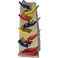 CRAFTS INDIA EMPORIUM wooden slippery cars gravity track set. 12 x 4.5 inches- Multicolour