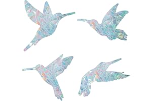 GORGECRAFT 16PCS Hummingbird Static Window Clings Calcomanía Anti Colisión Pegatinas de Vidrio Película de Vinilo No Adhesiva Decoraciones para el Hogar
