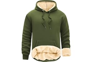 UMIPUBO Huvtröjor för män i fleece med huva, långärmad sherpa-fodrad jacka med huva, termisk vinter, varm pullover, toppar me