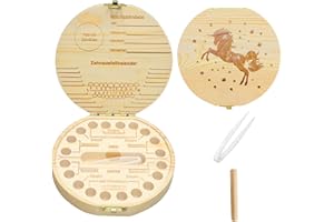 Shengruili Zahnbox Holz Milchzähne Box,Milchzahndose Aus Holz,Zahnbox für Milchzähne,Zahnbox Zahndose,Milchzähne Box,Zahnbox aus Holz,Mädchen Souvenir Box,Aufbewahrungsbox für Baby-Zähne