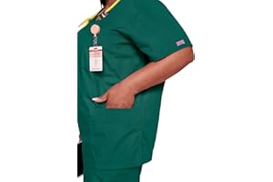 Cherokee - Mundur, kaseta unisex z dekoltem w serek, linia Originals, rozmiar L, kolor zielony myśliwy, 18150