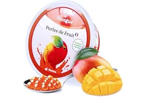 Nostea - Perle per Bubble Tea Mango - Popping Boba 100% Vegano, Senza Glutine - Perle al Succo di Frutta per Tè, Bevande, Dessert - Produzione Francese - 450 gr
