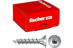 Fischer 670074 Viti per Legno, Aciaio Zincato, 3.5 x 20