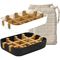 6 Portasapone In Bambù Naturale - Set Scatole Sapone Per Bagno Eco-Friendly - Foto 9