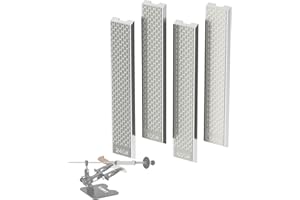 XARILK Juego de 4 piedras de afilar cuchillos de diamante con base de aluminio de 16 x 0.86 pulgadas, kit de placas de diamante para sistema de afiladores tipo XARILK 240# 400# 600# 1000# grano