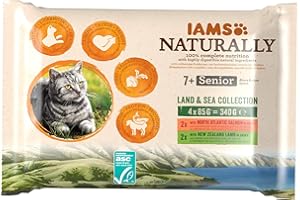 IAMS Naturalnie Kolekcja lądowa i morska dla starszych kotów 4x85g