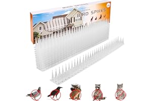 Xakay 12PCS Bird Spikes Plastic Anti Climb Fence Wall Spikes Cat Intruder Deterrent Repellent Outdoor Stab Pigeon Spikes Garden Security Bird Deterrent Spikes for Squirrel Pigeon