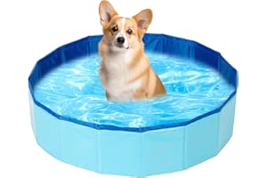CHIHOLEN Piscina plegable para perros y gatos, mini piscina portátil para perros y gatos (50 x 10 cm)