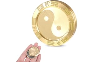gotyou Juguete Deslizante para ansiedad para Adultos, Lucky Coin Spinner, Deslizador de Monedas de Cobre, Tai Chi Metal Fidget Slider Coin