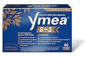 Ymea 8 in 1 Integratore Alimentare Esperto della Menopausa, Ottime Contro gli 8 Disturbi Più Comuni della Menopausa, Supporta il Metabolismo e la Salute delle Ossa, 60 Compresse