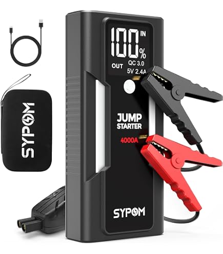 Power Bank Per Auto Portatile, Avviatore Batteria 12V Con Display LCD, Perfetto Per Emergenze Stradali