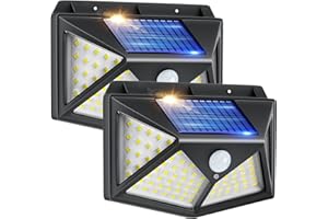 YAMYONE Lampy solarne na zewnątrz, 3 tryby, czujnik ruchu PIR, lampa zasilana energią słoneczną, ogród, szeroki kąt 270°, bezprzewodowa, bateria 1200 mAh, wodoszczelność IP65, światła bezpieczeństwa