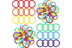 MAONATIVEY Anillos de Libro de Plástico, 100 Piezas Anillos para Libros, 28mm Anillas de Carpetas Desmontables de Páginas Sueltas para Conector Hoja Suelta, Documento, Album Recortes Artesanal