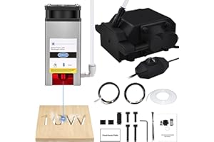 TWOWIN Module Laser 10W de Routeur Assisté par Air, Machine de Gravure Laser 45mm, Puissance de Sortie 40W, Accessoires de Routeur DIY CNC Router série 3018, CNC Fraiseuse for Découpe Laser Bois