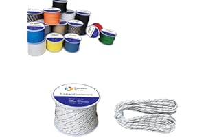 RainbowStone Paracord 7-Strand 550lb Strength 4mm Utility Rope Multiple Color 15/30/50/100m reel…