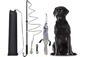 KOXXUD Reizangel Hunde, Profi Reizangel für Kleine, Mittelgroßer, Große Hunde, Martin Rütter für Ultimativen Spielspaß & Körperliche Auslastung （Seilbälle + Biber）