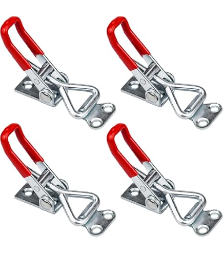 3 Fermoirs à Levier Galvanisé 5.16" - Crochet Acier Ressort Pour Coffres, Conteneurs