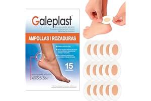 NOU PRIME Tiritas Ampollas Pies, 15 Apósitos Hidrocoloides, apositos cicatrizacion rapida. Tiritas resistentes al agua. Ampollas pies, rozaduras pies, Dimensiones: 4,5 cm x 7 cm