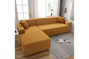 LHKXKKXX Sofaüberzug 2/1/3/4 Sitzer, Universal Couchbezug, Sofa Cover, Camel, 2 Seater