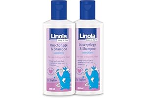 Linola Baby & Kind Duschpflege & Shampoo sensitive - 2 x 200 ml - Für Haut und Haar | 2-in-1 Duschgel & Shampoo für sensible Baby- und Kinderhaut